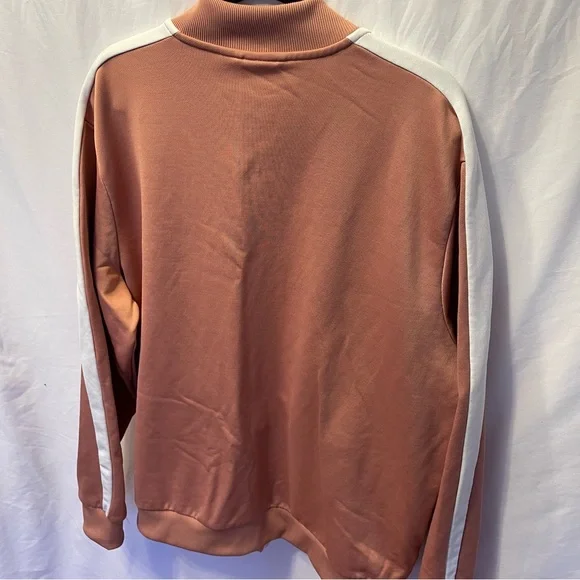 Puma Mens Pink/White Track Jacket XXL Long Sleeve Pocket Zip Athletic Sporty - Picture 10 of 14
